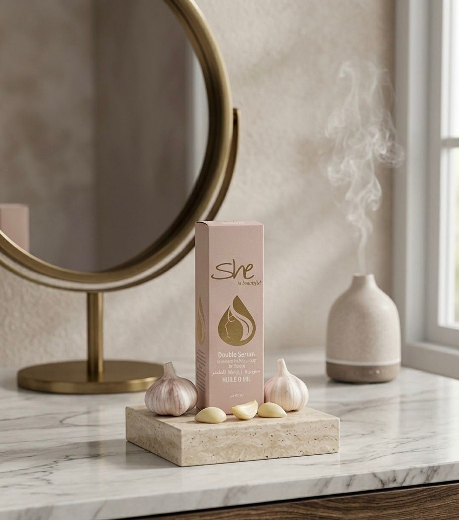 She is beautiful Huile O Mil Garlic Double Serum – Soin Anti-Chute & Activateur de Croissance à l'Ail