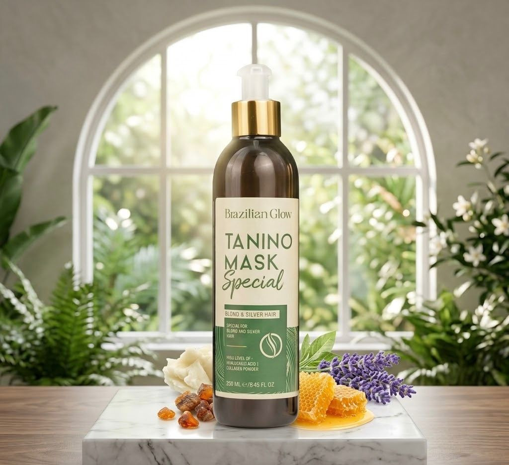 Masque Tanino Special pour Cheveux Blonds et Argentés – Brazilian Glow (250ml)