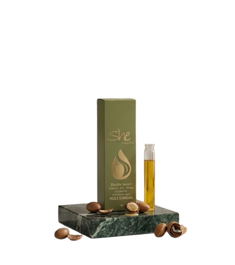 She is beautiful Huile D’Argan Double Serum – Soin Capillaire Nourrissant à l'Or Liquide du Maroc