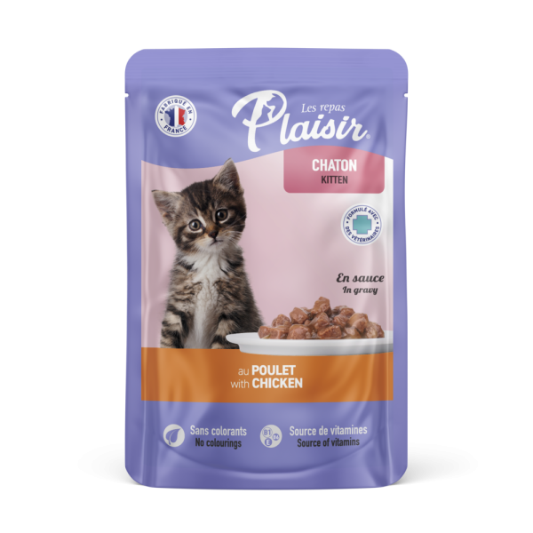 POCHON PLAISIR POULET KITTEN 100G
